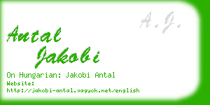 antal jakobi business card